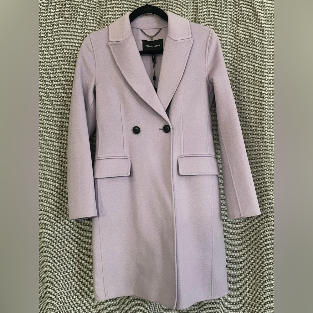 Double-Breasted Lavender Coat